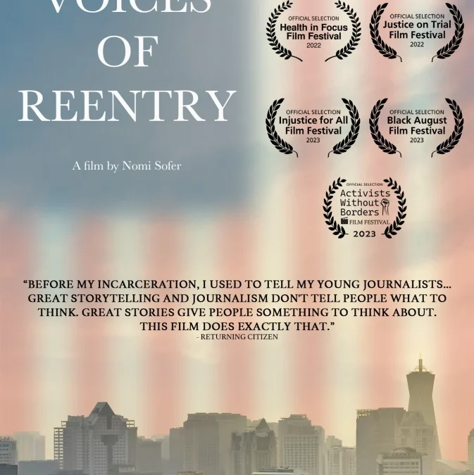 June 1, 2023: Film Screening of Voices of Reentry
