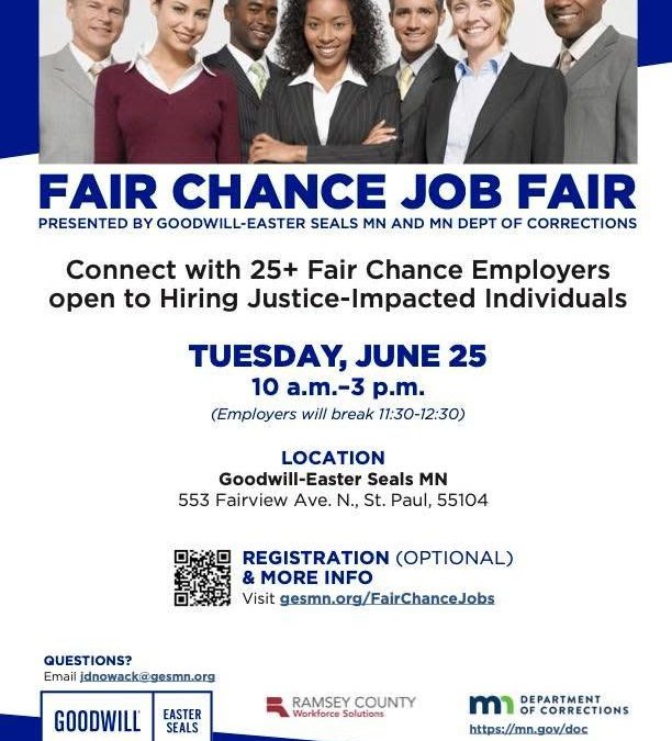 June 25, 2024: Fair Chance Job Fair, Saint Paul