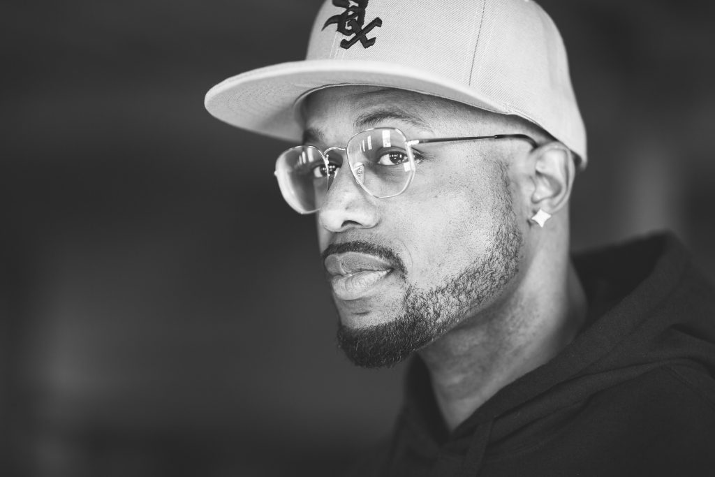 Antonio Williams in black and white